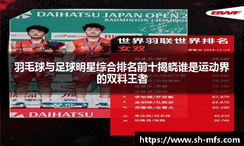羽毛球与足球明星综合排名前十揭晓谁是运动界的双料王者