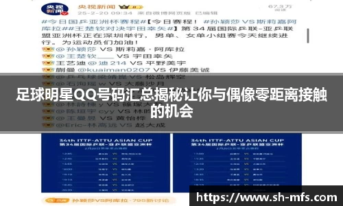 足球明星QQ号码汇总揭秘让你与偶像零距离接触的机会